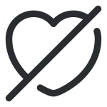 Heart Slash SVG Icon